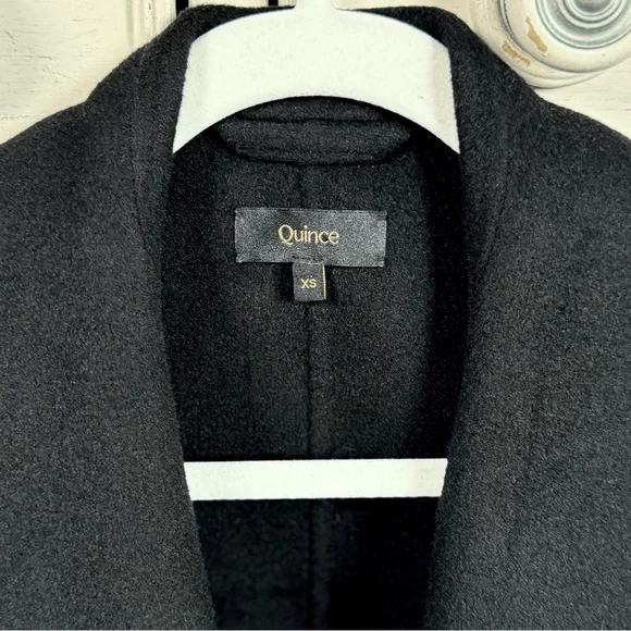 Quince Double-Faced Merino Wool Draped Collar Wrap Coat - Picture 6 of 6